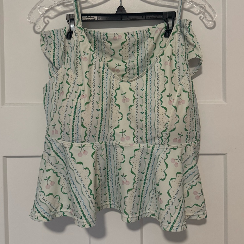 Sweet Honey Women’s Peplum Tankini in mint